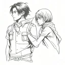 Levi Ackerman and Mikasa Ackerman tattoo design idea