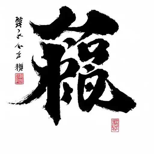 never give up  Japanese kanji tattoo design idea