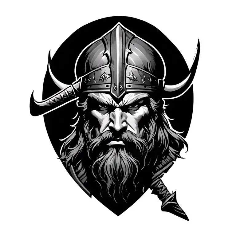 viking warrior tattoo design idea