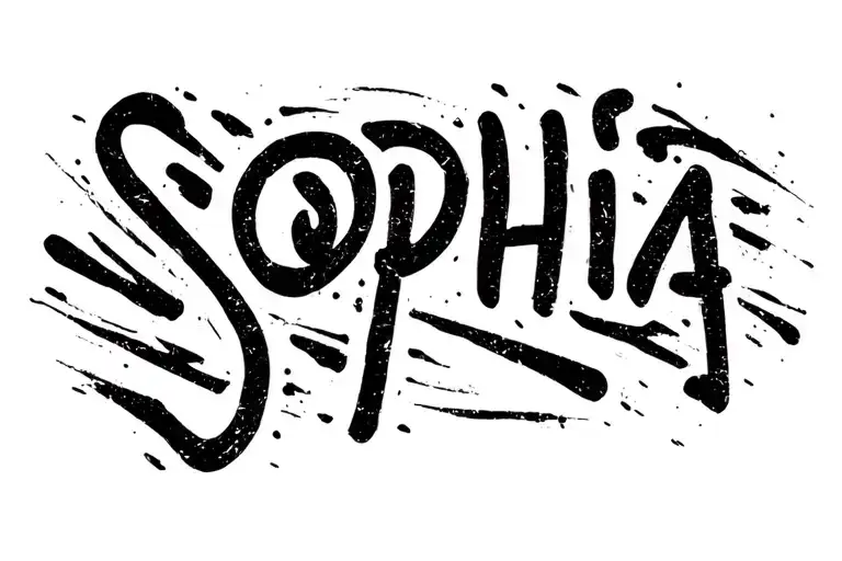Sophia written across tattoo design idea