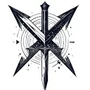 a dagger on the arm that feels like it's piercing the skin tattoo design idea