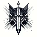 a dagger on the arm that feels like it's piercing the skin tattoo design idea