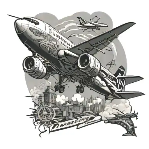 boeing travel ambition business tattoo design idea