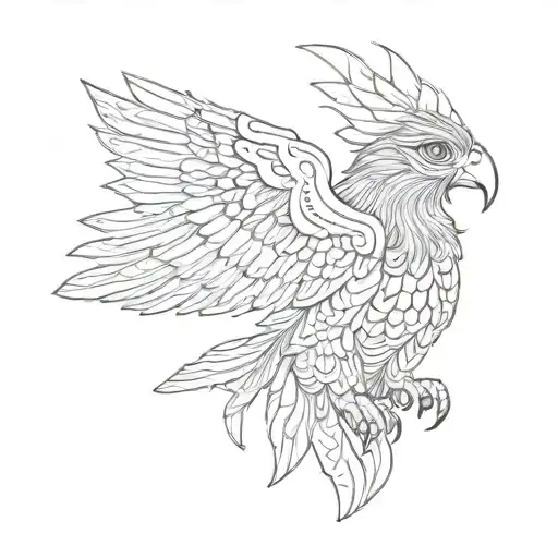 an egyptian eagle tattoo design idea