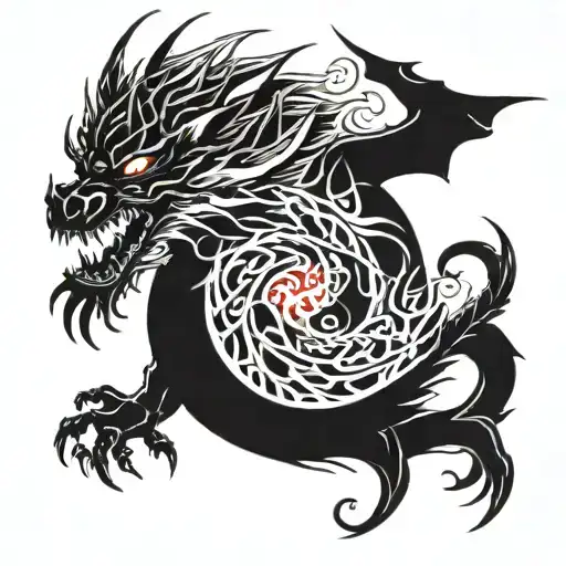 Flame of Recca Dragon  tattoo design idea