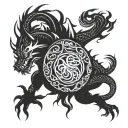 Flame of Recca Dragon  tattoo design idea