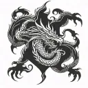 Flame of Recca Dragon  tattoo design idea
