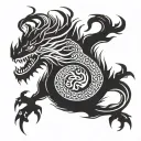 Flame of Recca Dragon  tattoo design idea