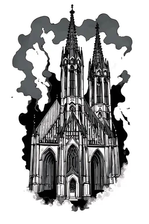 Cologne viking cathedral tattoo design idea