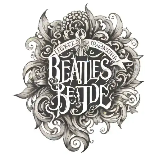 the beatles hey jude lyrics intertwined tattoo design idea