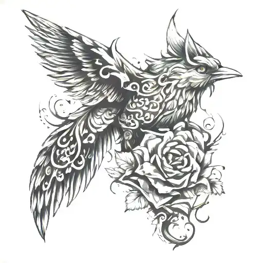 Blackout tattoo design idea