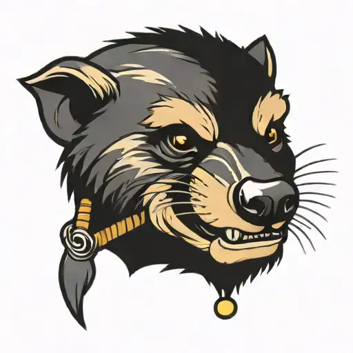 honey badger tattoo design idea