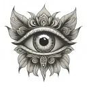 Shibari evil eye tattoo design idea