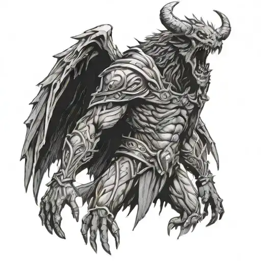 The Beast of Darkness from berserk sacrifice mark tattoo design idea