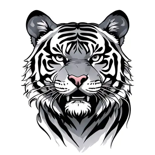 Chinese Tiger tattoo design idea