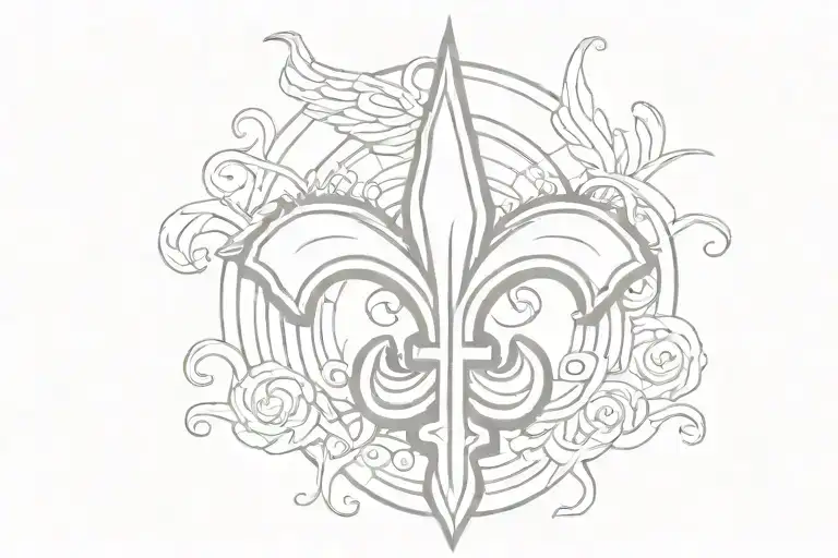 saints logo tattoo design idea