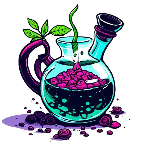 health and mana potion bottle filled tattoo design idea