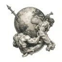 Atlas, with the earth on his back tattoo design idea