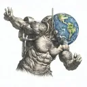 Atlas, with the earth on his back tattoo design idea