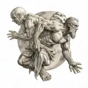 Atlas, with the earth on his back tattoo design idea