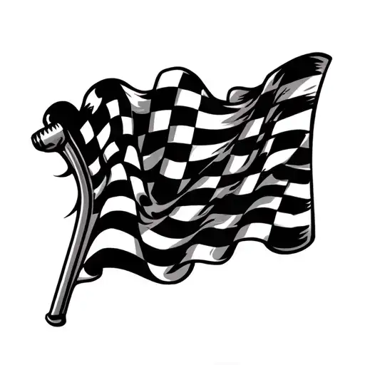 not lifting until i see god or checkered flag tattoo design idea