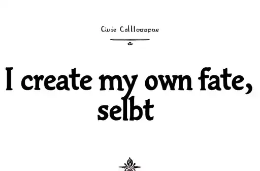 "I create my own fate selbst" tattoo design idea