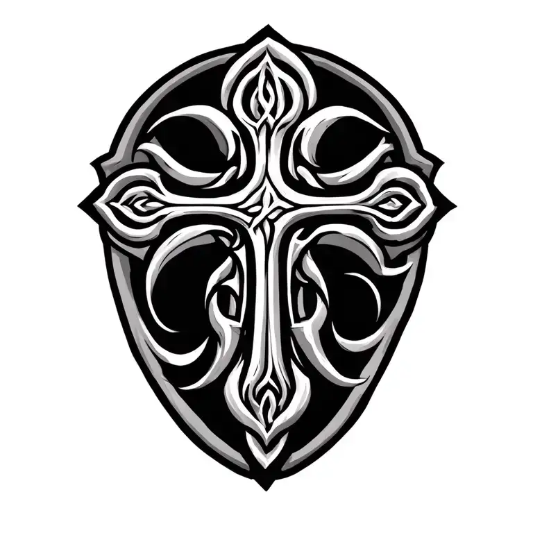 celtic cross tattoo design idea