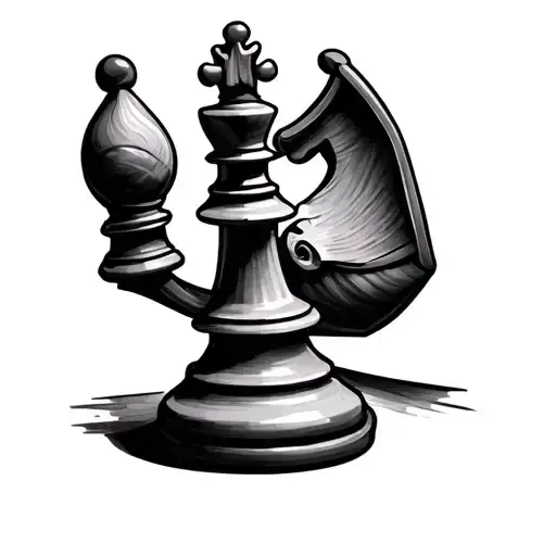 Queen Chess Piece tattoo design idea