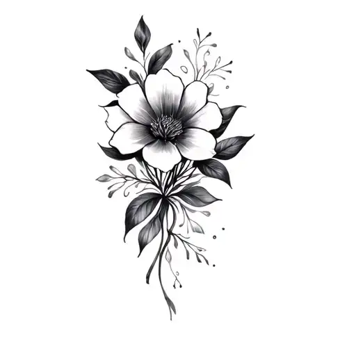 Coverup Floral tattoo design idea