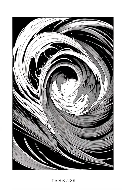 suminagashi abstract tattoo design idea