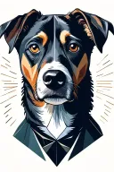 dog lover boy tattoo design idea