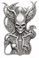 HR Giger art tattoo design idea