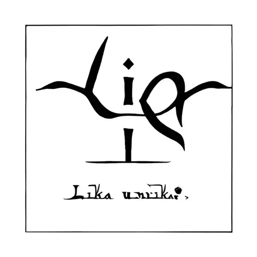 "Lika unika" Two Word Ambigram Generator tattoo design idea