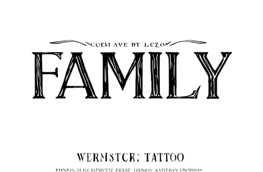 "Family" tattoo design idea