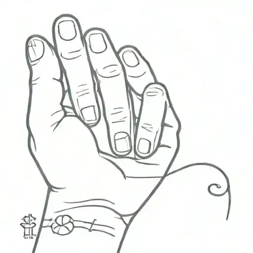 cat's paw in man's hand tattoo design idea