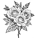 Gemini, Aries, February 11 21 roses bouquet tattoo design idea
