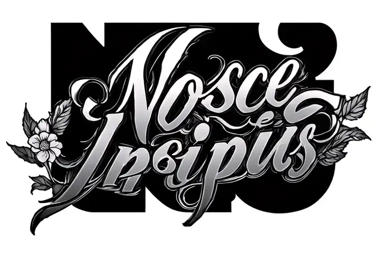 nosce te ipsum tattoo design idea