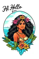 Hi Hello from Moana tattoo design idea