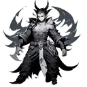 character Diluc from the game Genshin Impact. tattoo design idea