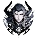 character Diluc from the game Genshin Impact. tattoo design idea