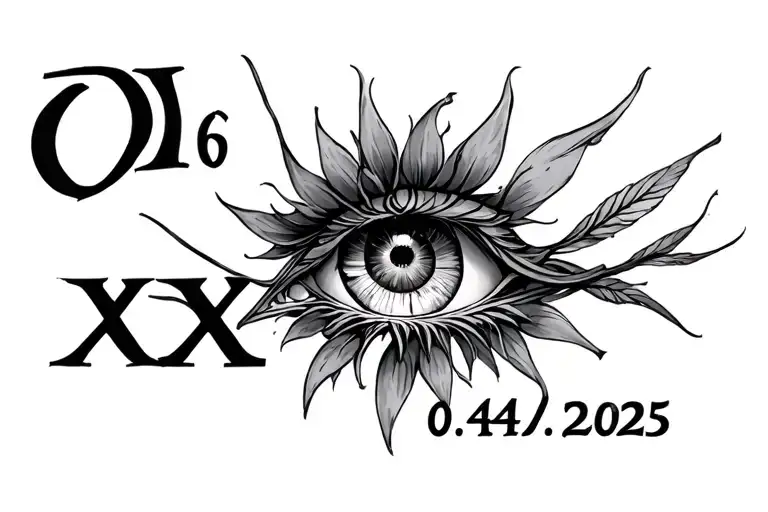 06.04.2025 in Roman numerals tattoo design idea