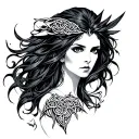 morrigan celtic goddess tattoo design idea