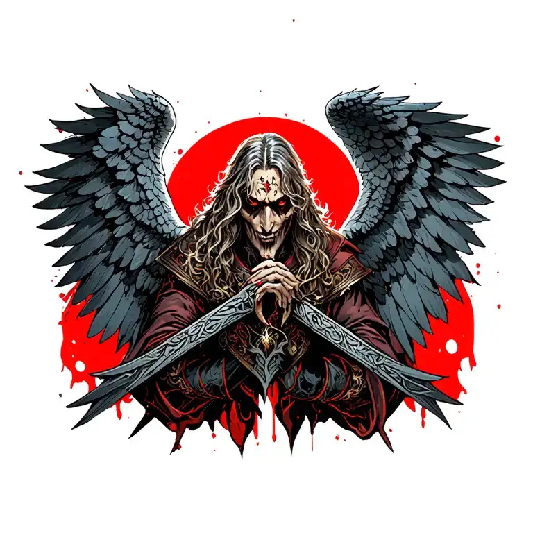 archangel uriel tattoo design idea
