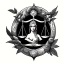 Libra tattoo design idea