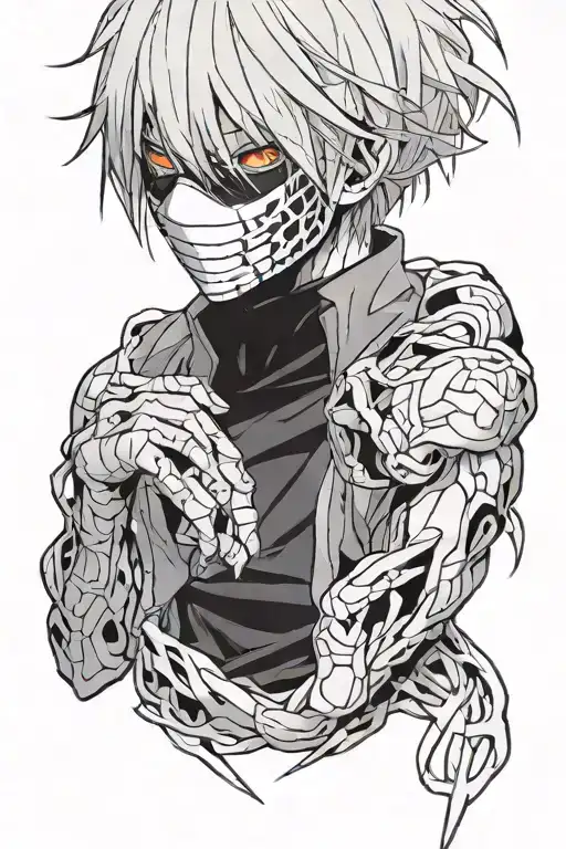 Kaneki Ken anime tattoo design idea