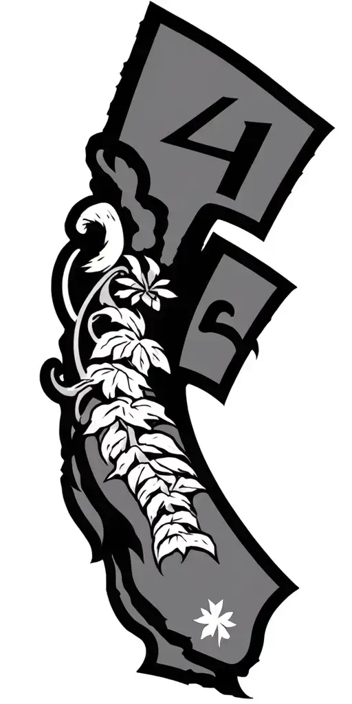 Hawaii, Canada and California, naval penant number 41 tattoo design idea