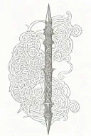 Celtic spear tattoo design idea