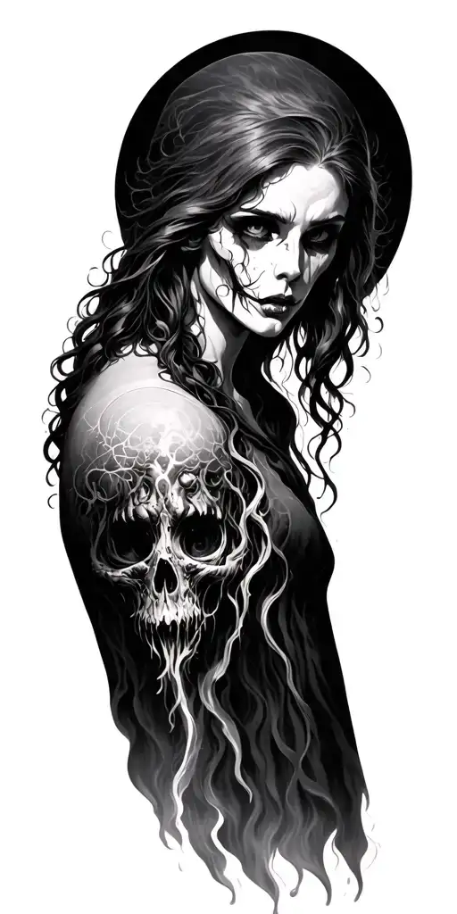 helll, purgatory, and heaven tattoo design idea