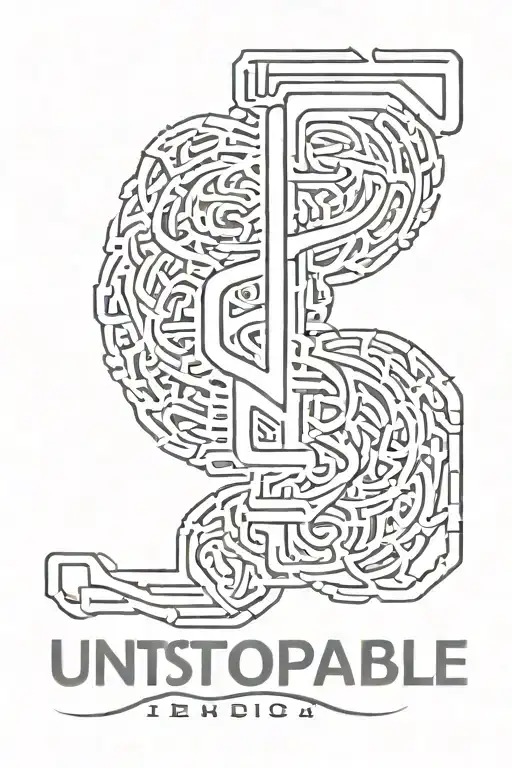 text "unstoppable" in any language for a neck tattoo tattoo design idea