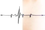 name tattoo heartbeat tattoo design idea
